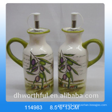 High-quality ceramic olive oil and vinegar bottle